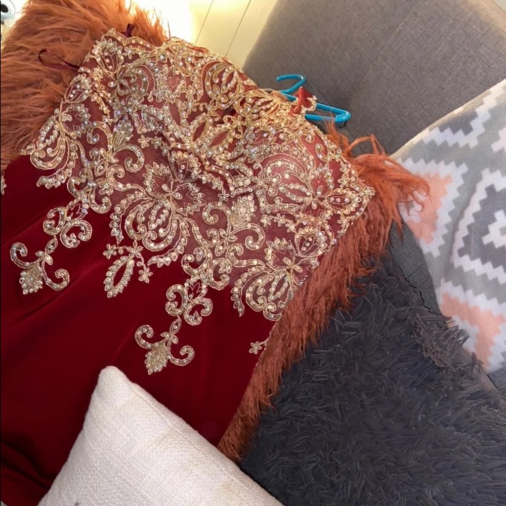 Burgundy Sequence Dress